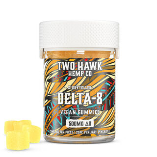 Two Hawk Hemp - Delta 8 Edible - Storyteller Gummies - Pineapple - 25mg - 20 Count