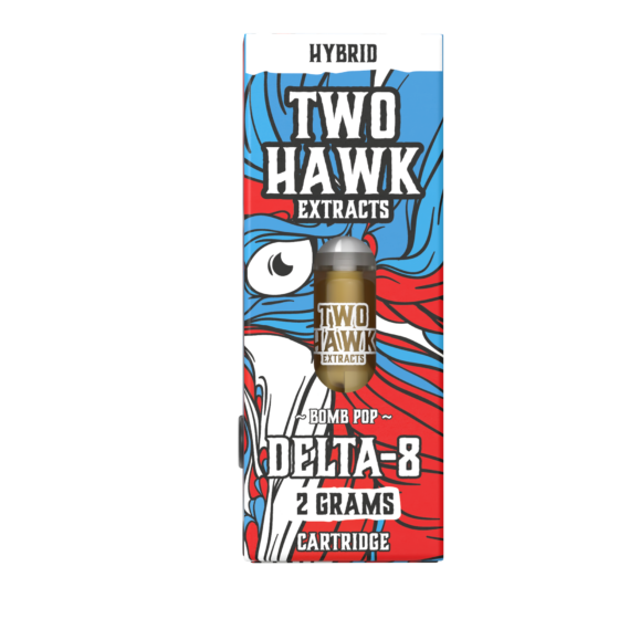 Delta 8 THC Vape Cartridge - Bomb Pop - Hybrid 2g - Two Hawk Hemp Co.