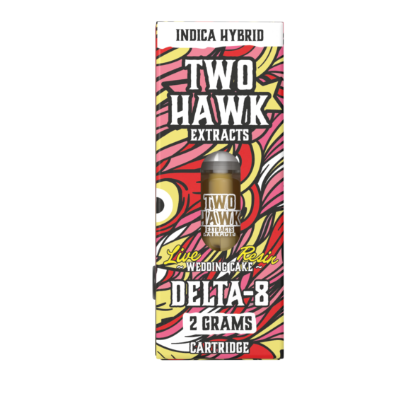 Delta 8 THC Vape Cartridge - Wedding Cake - Indica/Hybrid 2g - Two Hawk Hemp Co.