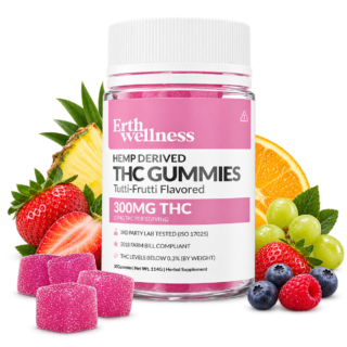 Erth Wellness Fast-Acting Relax Delta 9 THC Gummies Tutti-Frutti 30 Count