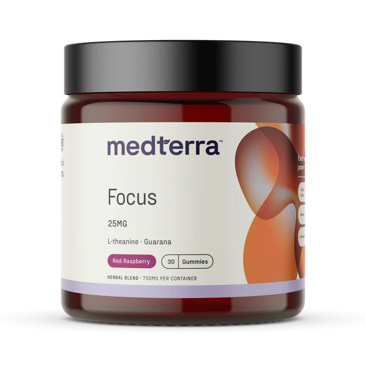 CBD Gummies for Focus - Red Raspberry - 750mg - Medterra