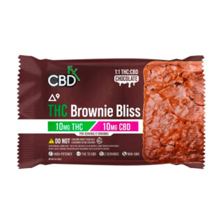 THC Edible - CBD + Delta 9 THC Brownie Bliss - 10mg - By CBDfx