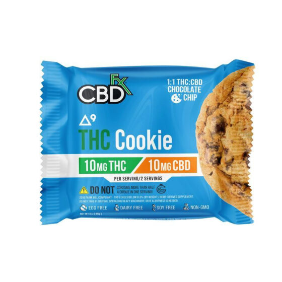 THC Edibles - Chocolate Chip Delta 9 Cookie - CBD + THC - 40mg - By CBDfx