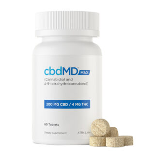 cbdMD - CBD Oil - CBD + THC Max For Pain Capsules - 204mg - 60ct Bottle
