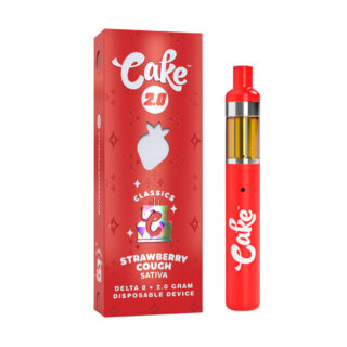 Weed Pen - D8 Disposable Vape Pen - Strawberry Cough - 2 Grams by Cake