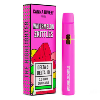 Canna River - Delta 8 + Delta 10 Vape - Disposable Highlighter - Watermelon Zkittles - 2.5g