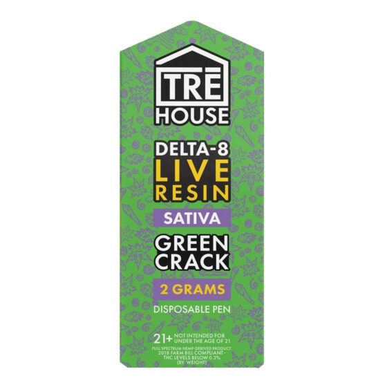 Weed Pen - D8 Live Resin Disposable Vape Pen - Green Crack - 2g by TRE House