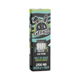 Weed Pen - RNTZ OG & Green Crack Rechargeable D8 Disposable + THC-P - 2.5g - By Geek'd