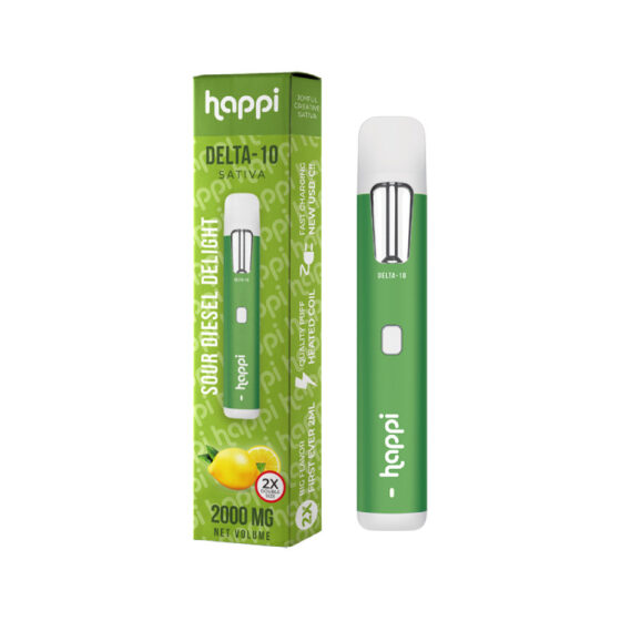 Weed Pen - Sour Diesel Delight D10 Disposable Vape Pen - 2ml by Happi