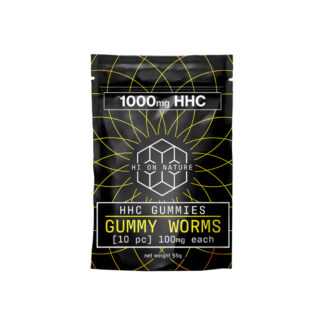 HHC Edibles - HHC Gummy Worms - 100mg - By Hi On Nature - 1000mg Bag