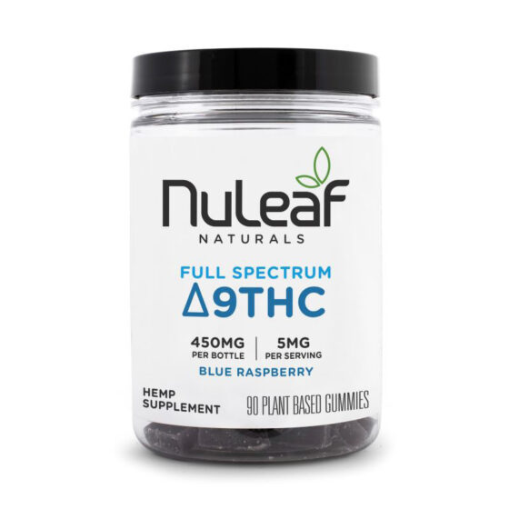 Full Spectrum Delta 9 THC Gummies - Blue Raspberry - NuLeaf Naturals