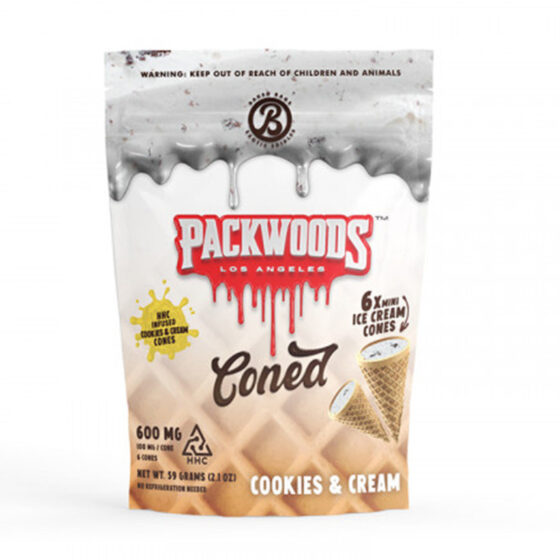 HHC Edible - Infused Waffle Cones - Cookies and Cream by Packwoods