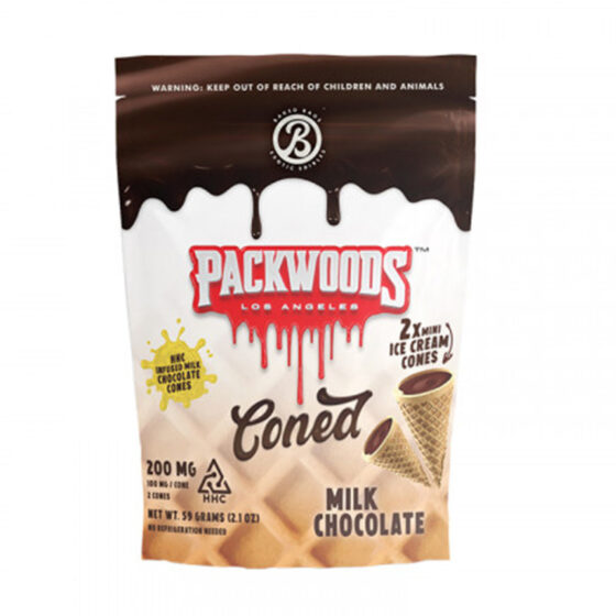 HHC Edible - Infused Waffle Cones - Milk Chocolate by Packwoods