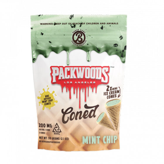 Delta 8 Edible - Infused Waffle Cones - Mint Chip by Packwoods