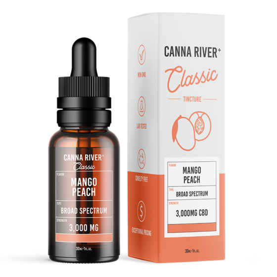 Classic CBD Oil Tincture - Mango Peach - Canna River