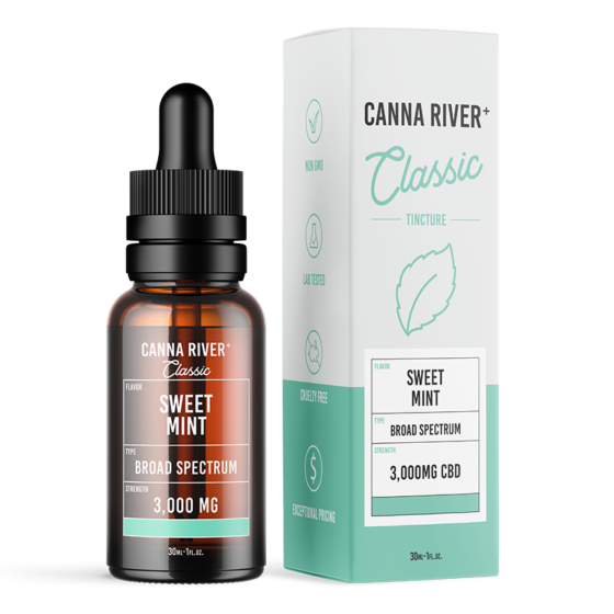Canna River - CBD Oil - Classic Broad Spectrum Tincture - Sweet Mint - 30ml