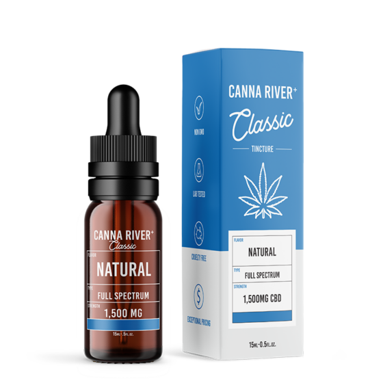 Canna River - CBD Oil - Classic Full Spectrum Tincture - Natural - 1500mg