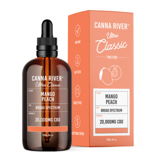 Canna River - CBD Oil - Broad Spectrum Ultra Classic Tincture - Mango Peach - 20000mg