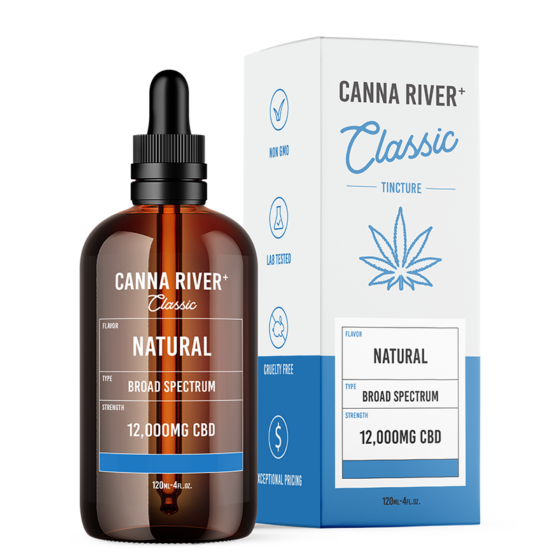 Canna River - CBD Oil - Classic Broad Spectrum Tincture - Natural - 120ml