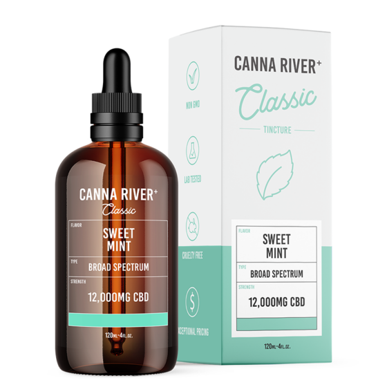 Canna River - CBD Oil - Classic Broad Spectrum Tincture - Sweet Mint - 120ml
