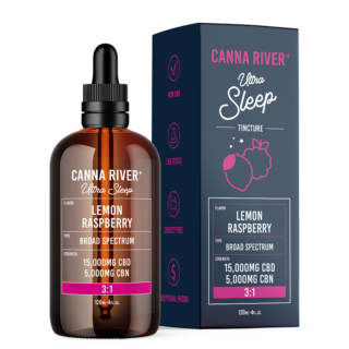 Canna River - CBD Oil - Broad Spectrum Ultra Sleep Tincture - Lemon Raspberry - 20000mg