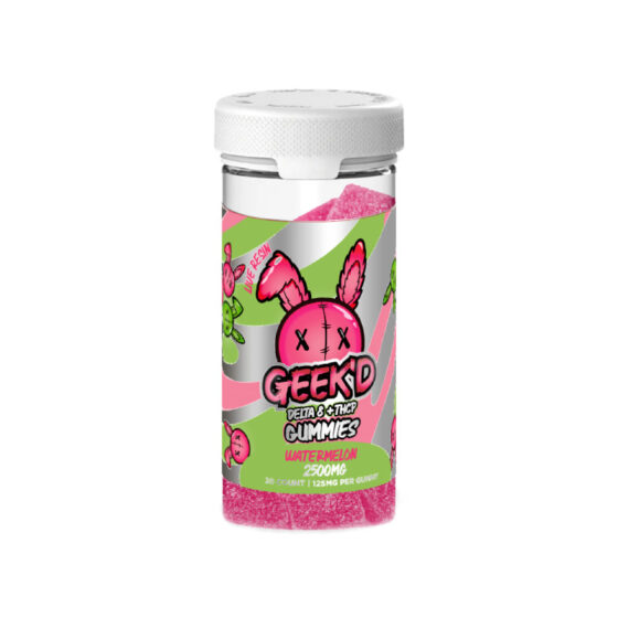 THC Edibles - Watermelon D8 Gummies + THC-P - 125mg - By Geek'd