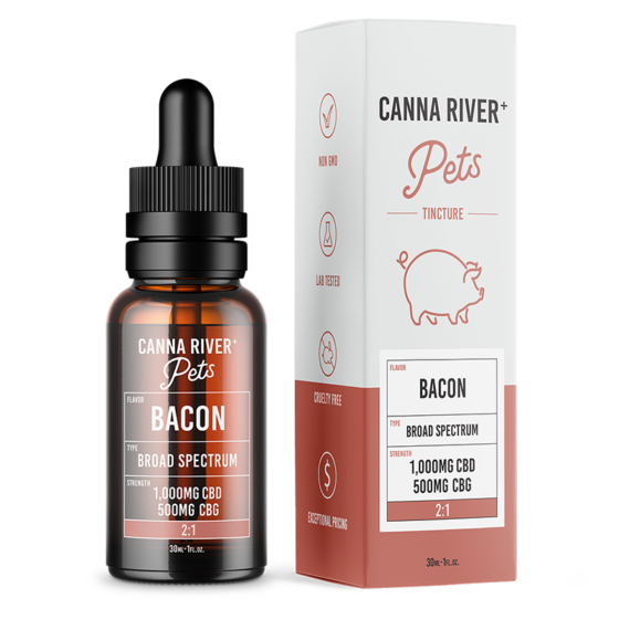 CBD for Pets Tincture with CBG - Bacon - Canna River