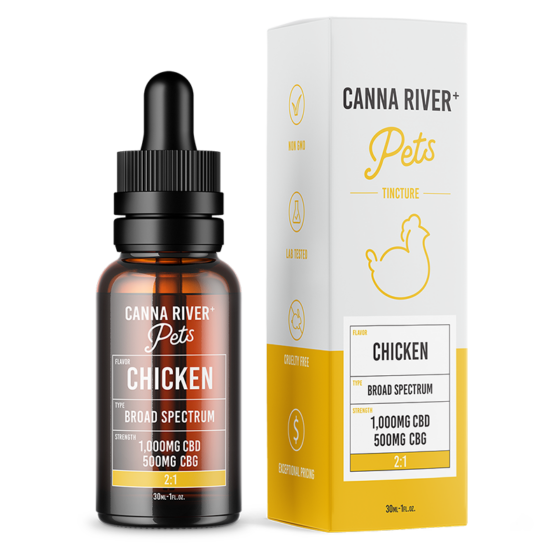 CBD for Pets Tincture with CBG - Chicken - Canna River