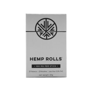 Hemp Cigarettes - Silver Hemp Cigarettes Pouch - 20 Count - By Hemp Rolls