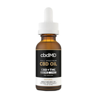 cbdMD - CBD Oil - CBD:THC Full Spectrum Tincture - Natural - 6000mg
