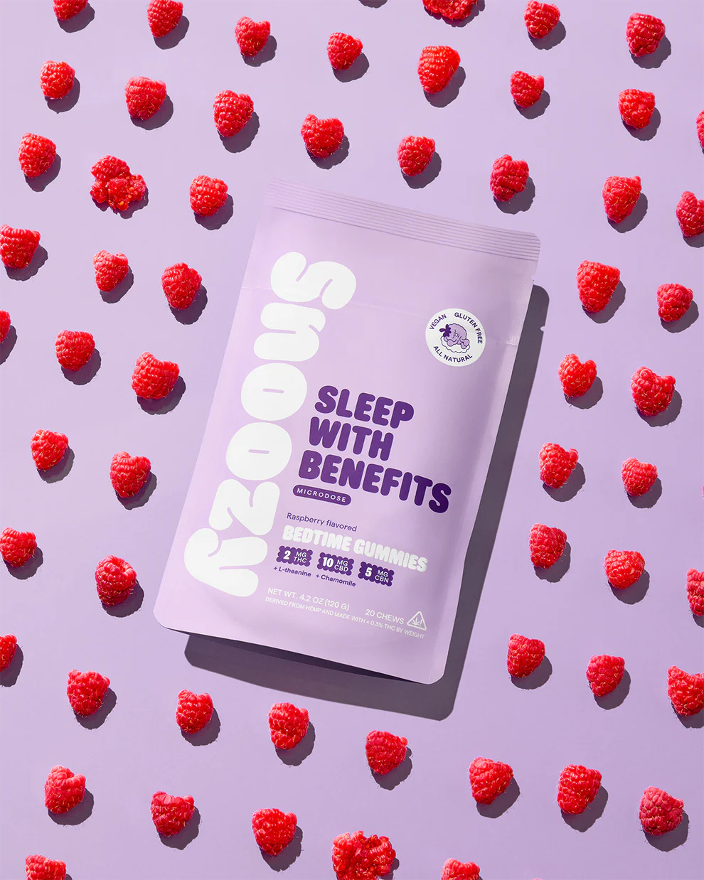 CBD + Delta 9 Gummies for Sleep with CBN - Raspberry - Snoozy