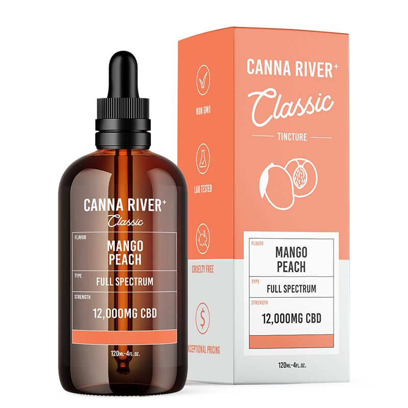Classic Full Spectrum CBD Oil Tincture Mango Peach - Buy Online