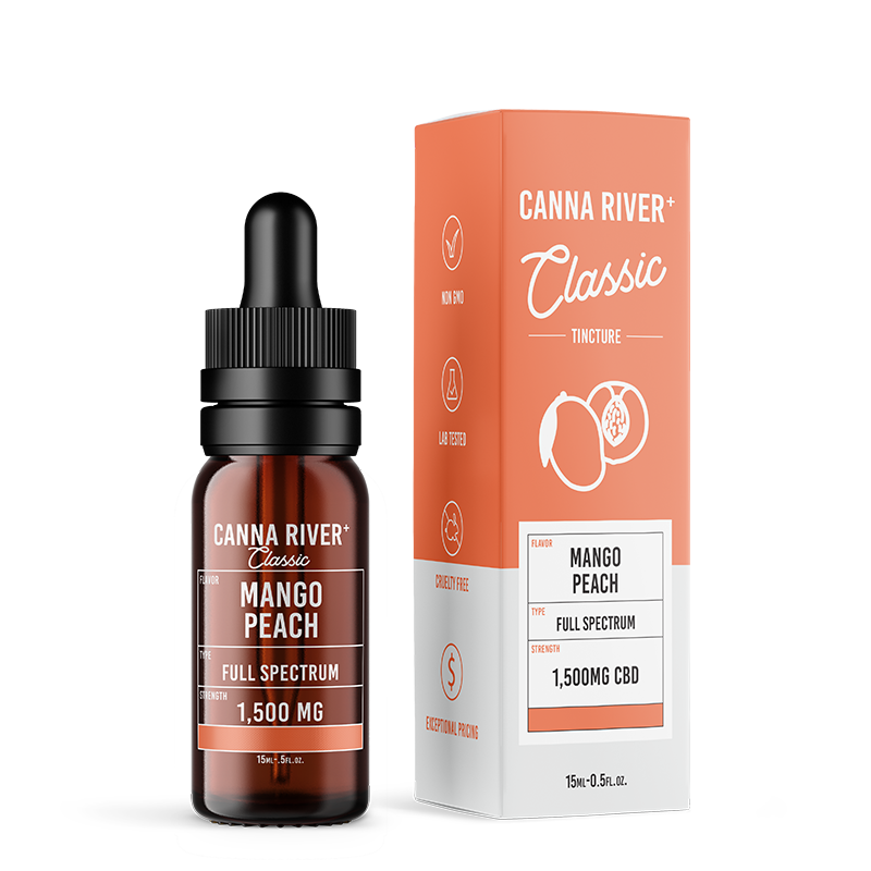 Classic Full Spectrum CBD Oil Tincture Mango Peach - Buy Online