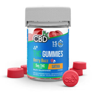 Delta 9 Gummies - Delta 9 THC + CBD Gummies Berry Buzz - 5mg - By CBDfx - 20 Count Jar