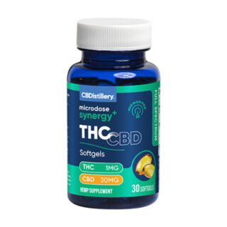 THC Oil - Microdose Synergy+ Softgels - 30ml - By CBDistillery - 30 Count Bottle