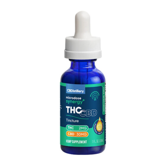 THC Oil - Microdose Synergy+ Tincture - 30ml - By CBDistillery - Bottle