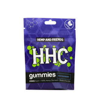 HHC Edibles - Blue Raspberry HHC Gummies - 20mg - By Hemp and Friends