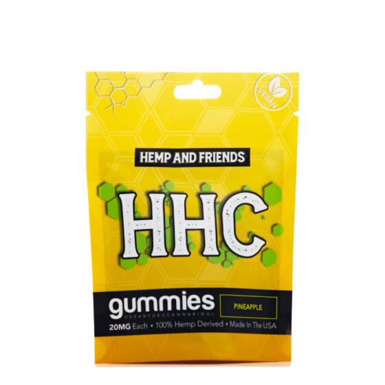 HHC Edibles - Pineapple HHC Gummies - 20mg - By Hemp and Friends