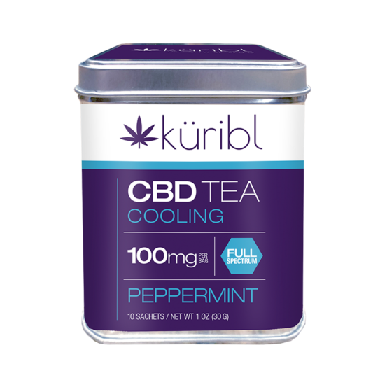 CBD Drink - Peppermint Cooling CBD Tea - 100mg - By Kuribl