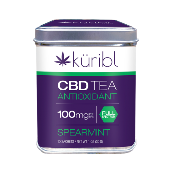 CBD Drink - Spearmint Antioxidant CBD Tea - 100mg - By Kuribl