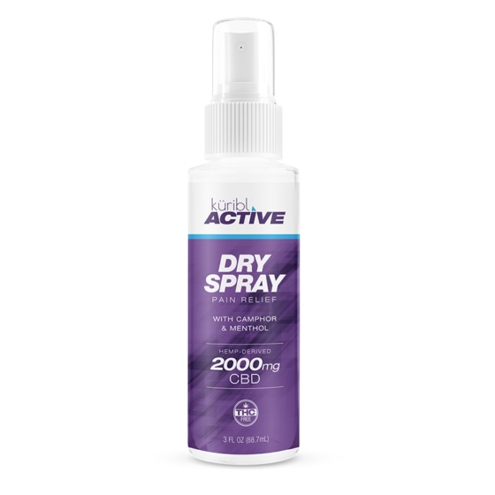 CBD Topical - Pain Relief Dry Spray - 2000mg - By Kuribl