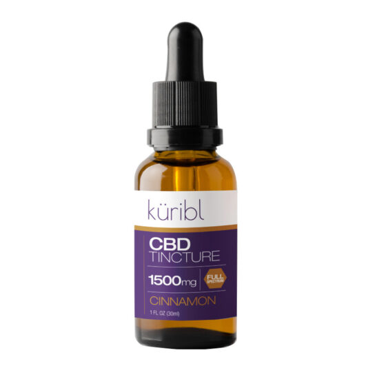 CBD Oil - Cinnamon Flavored Full Spectrum Tincture - 1500mg - By Kuribl