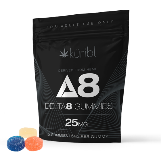 THC Edibles - Black Label Gummies - 5mg - By Kuribl - 10 Count Pouch