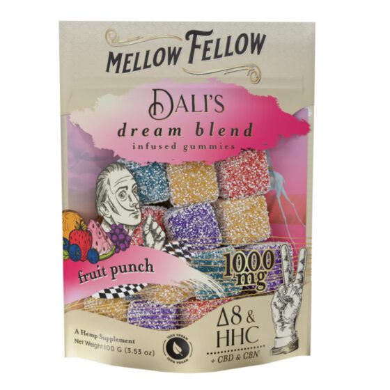 THC Edibles - Fruit Punch Dali's Dream Blend Gummies - 50mg - By Mellow Fellow