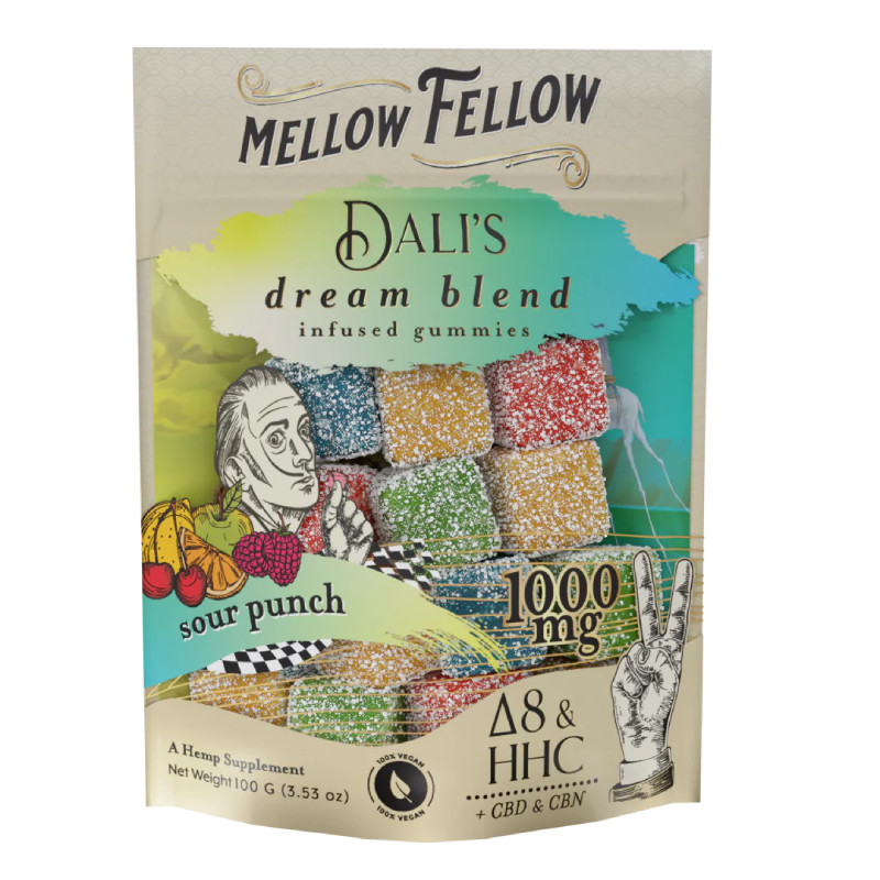 Dali #39 s Dream Blend HHC   THC Gummies Sour Punch Mellow Fellow