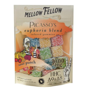 THC Edibles - Sour Punch Picasso's Euphoria Blend Gummies - 50mg - By Mellow Fellow