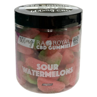 CBD Edibles - Sour Watermelon Gummies - 600mg - By RA Royal CBD