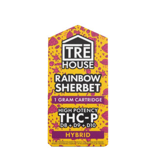 THC-P Vape Cartridge + D8 + D9 + D10 - Rainbow Sherbet - 1g Hybrid - TRĒ House