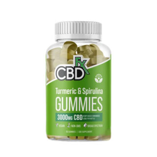 CBD Edibles - Broad Spectrum Gummies With Turmeric + Spirulina - 50mg - By CBDfx