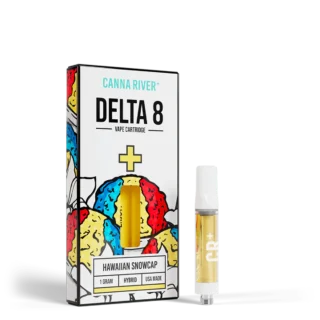 Delta 8 THC Vape Cartridge - Hawaiian Snowcap - Hybrid 1g - Canna River